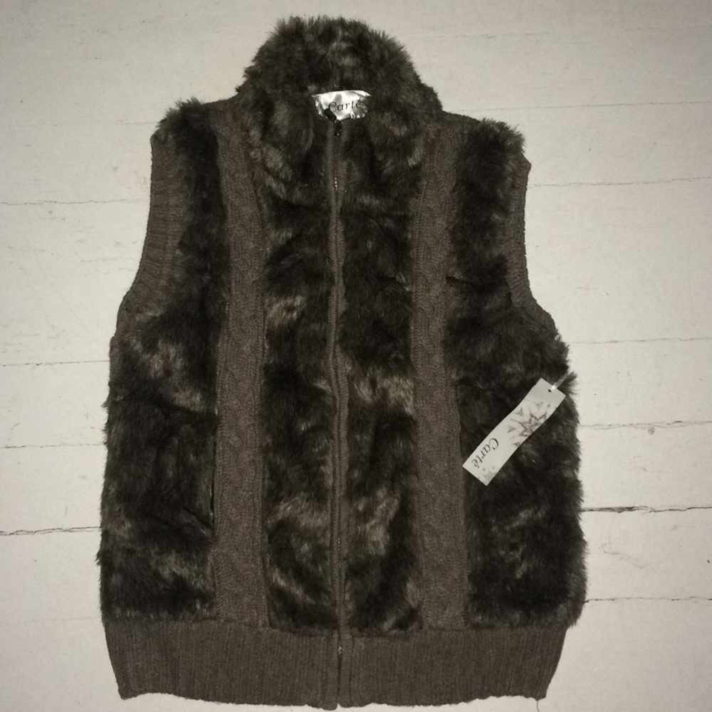 Faux fur vest